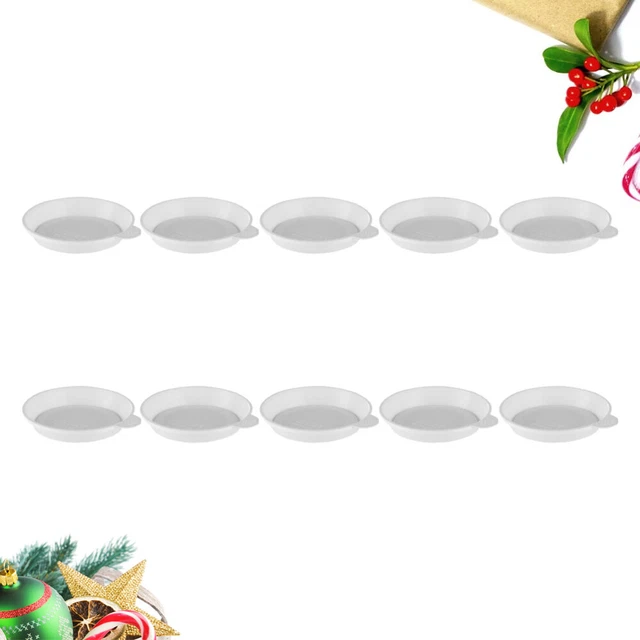 10 PCS Plant Saucer Drip Trays Bonsai Tray White Serving Tray Base