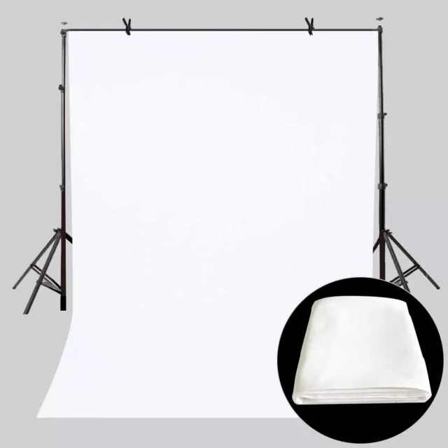 Solid White 5x7ft Vinyl Photography Background Studio Portrait Backdrop Screen