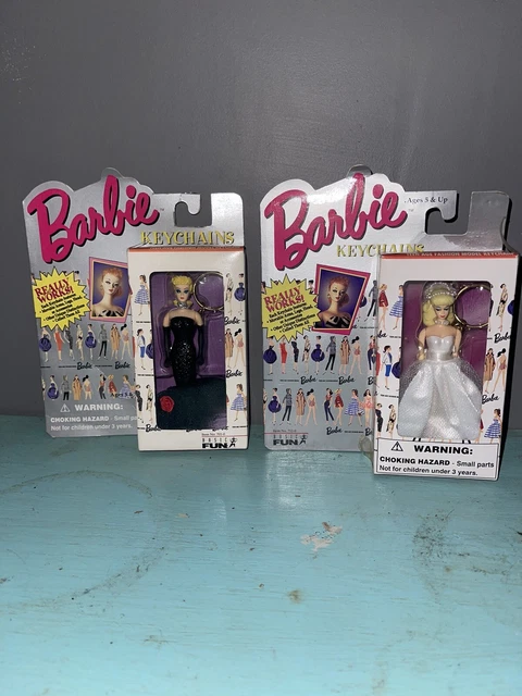 *NEW* Basic Fun Barbie Keychain Wedding Day Doll 1997 Dress Bride #712-0