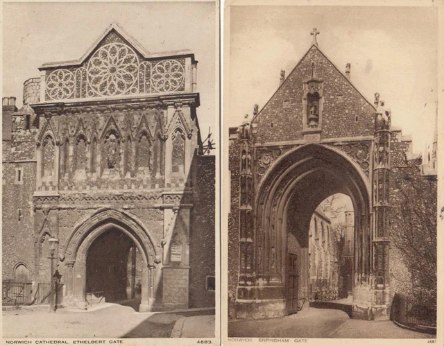 NORWICH : ERPINGHAM GATE & ETHELBERT GATE Postcards  ,  Norfolk   ( Hm65 )