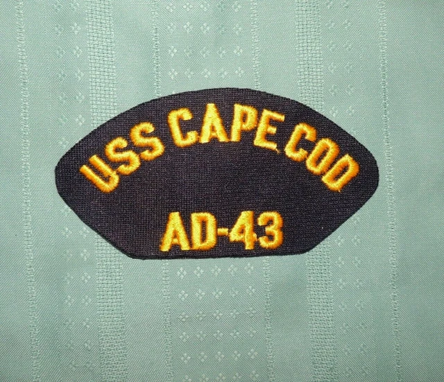 VINTAGE EMBROIDERED USS Cape Cod Ad43 Sew On Military Patch / Nos 6.
