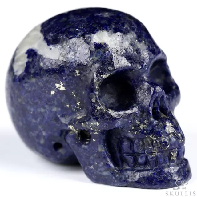 Gemstone 1.2" Lapis Lazuli Hand Carved Crystal Skull, Realistic, Crystal Healing