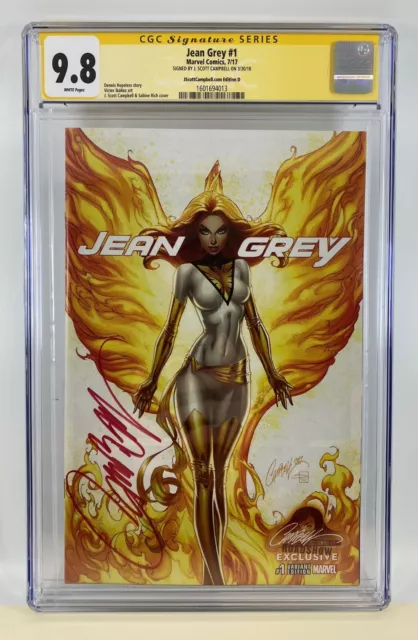 Jean Grey #1 J Scott Campbell D Roadshow Exclusive Cgc Ss 9.8 Marvel