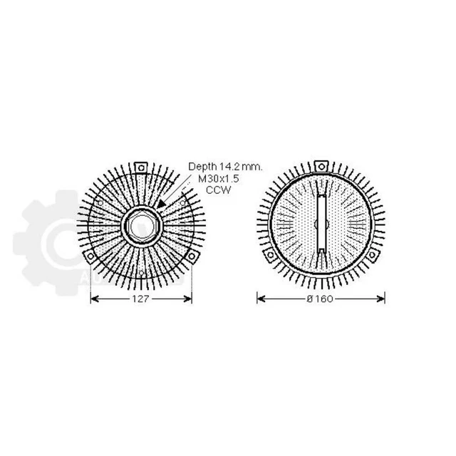 Ventilatore radiatore frizione per Mercedes-Benz Coupe 230 CE anno 87-92
