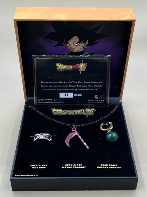 Dragon Ball Super Goku Black Necklace, Potara Earrings & Time Ring S (Mvp019514)