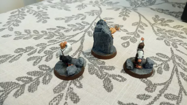 Games workshop Lord of the Rings Frodo, Sam & Golum Mount Doom  metal painted 2