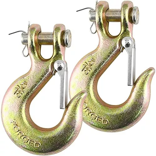 Robbor 5/16 Chain Hook with Safety Latch Heavy Duty Clevis Slip Hook Grade 70 Fo