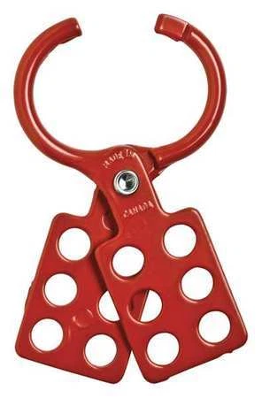 Brady 105721 Lockout Hasp,Standard,6 Lock,Red