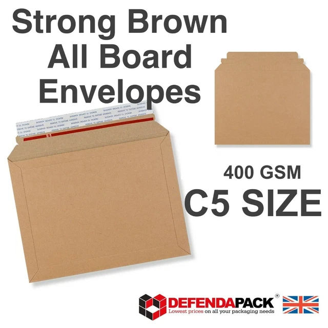 C5 Capacity Book Mailers Brown STRONG CardBoard Postal PiP Envelopes Peel Seal
