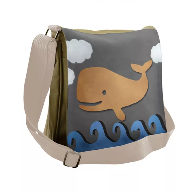 Ambesonne Animal Pattern Messenger Bag with Shoulder Strap Unisex Cross-body