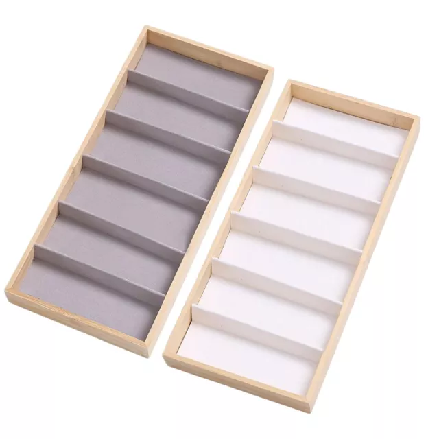 Sunglasses Tray for Drawer 6 Grids Wooden Eye Glass Display Organizer Tray