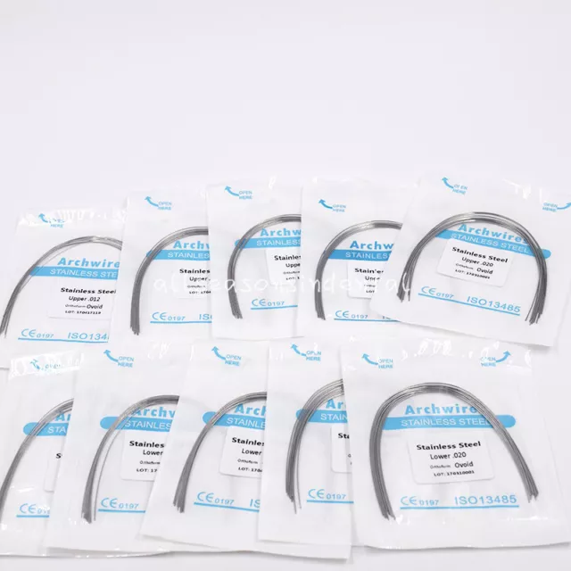 1 Pack Dental Orthodontic Stainless Steel Arch Wire Round Oval Form All Size