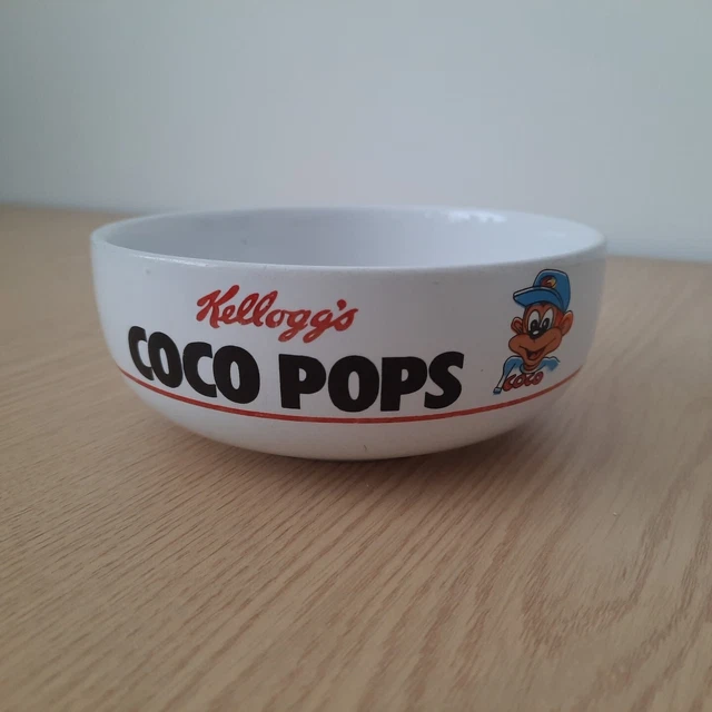 VINTAGE KELLOGGS CEREAL Coco Pops Monkey Nostalgic Breakfast Bowl 1980s