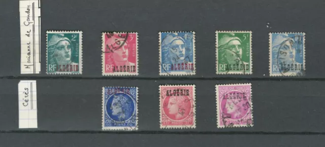 Algeria French Colonies  Set Used Marianne & Ceres Stamps Lot (Alg 147)