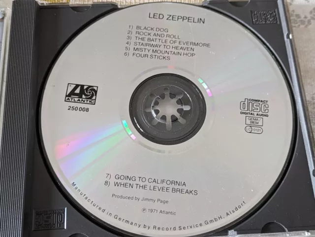 LED ZEPPELIN  "LED ZEPPELIN" 1971 Black Dog Stairway to heaven Rock and Roll 3