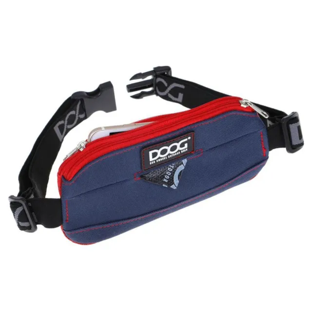 DOOG Ceinture de Walkie Mini- Bleu Marine & Rouge, Nouveau