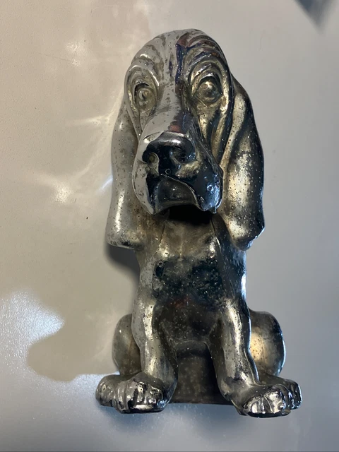 Chrome Basset Hound Hood Die-Cast Hood Ornament Peterbilt Kenworth Freightliner