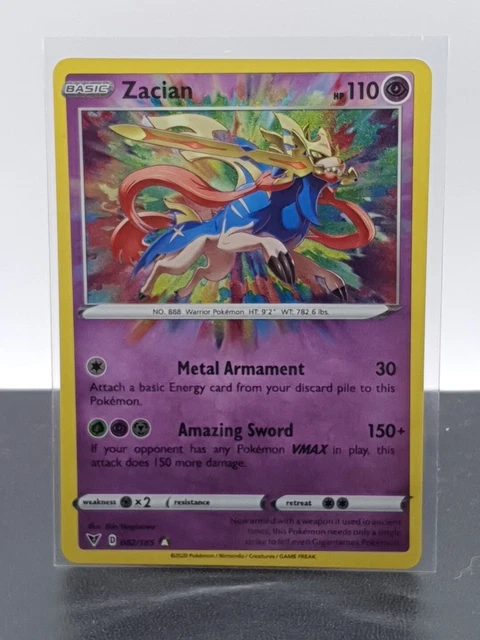 Zacian 082/185 Amazing Rare Vivid Voltage Pokemon Card TCG Ccg