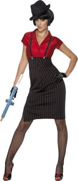 TRAJE DISFRAZ MUJER Mafia Gangster Retro Años 20 Sexy EUR 71,27