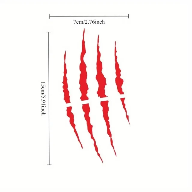 Adesivi Auto Tuning Adesivi Per Auto A Forma Di Artigli - 2 Pezzi Nero | Decorazione Mostro Graffi | Vinile Di Alta Qualità Decorazione Auto Nero - Foto 6
