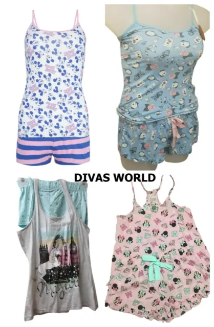 Disney Ladies Nightwear Pj's Girls Pyjama Set Cami Vest Loungewear PRIMARK