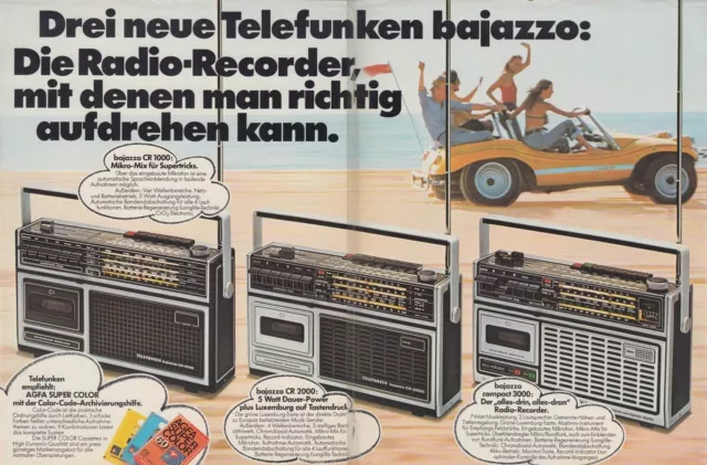 Telefunken bajazzo - Reklame Werbeanzeige Original-Werbung 1977