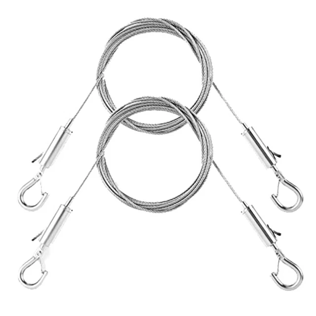 2 PIEZAS Kit de alambre colgante de imagen ajustable - Hardware resistente, 1M X1.5Mm F1