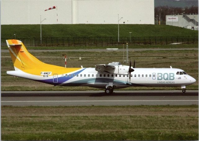 BQB Lineas Aereas - ATR-72-500 - 4x6 Airplane Postcard- F-WWEF