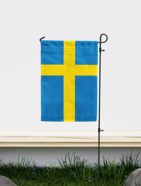 Sweden Garden Flag | Size 12x18" Double Sided | Made in EU