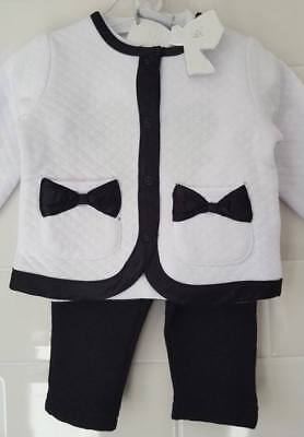 Baby Girl Black and White 3 Piece Leggings, Top and Jacket Set / Outfit