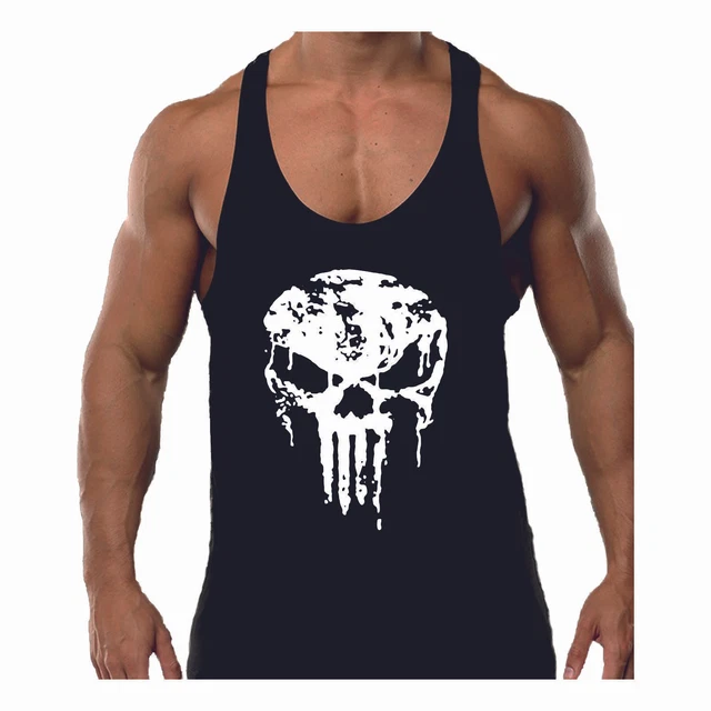 Skull Gym Vest Gym Clothing Bodybuilding Training MMA UFC Workout Men Tank Top