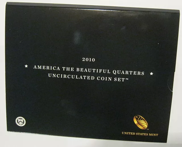 2010 P & D US Mint America the Beautiful Uncirculated 10 Coin Quarter Set (N86)