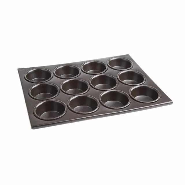 Vogue Cup Muffin Tray in Aluminium - Non-Stick - 3cm 12pc