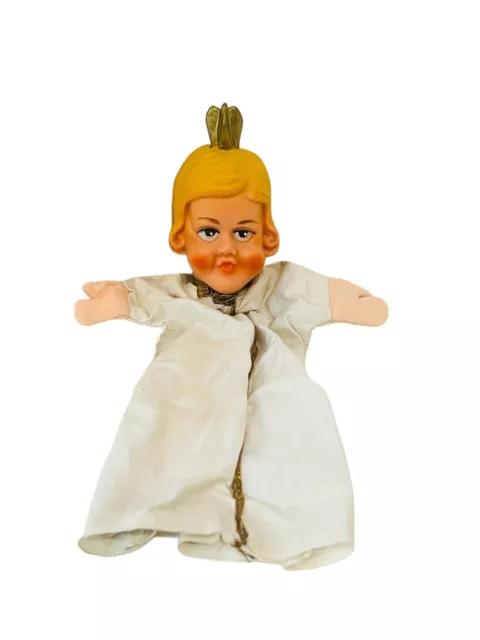 Hand Puppet toy 1969 Muppets Mr Rogers vtg antique Jim Henson Gold Angel crown