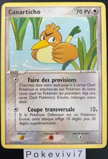 Carte Pokemon CANARTICHO 23/112 Rare Bloc EX Rouge Feu Vert Feuille FR OCCASION