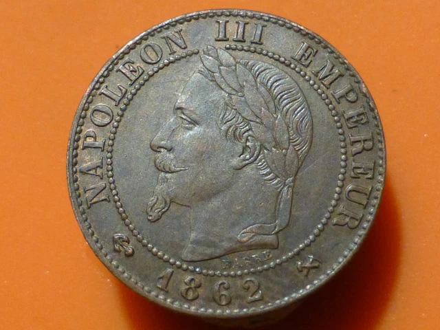 1 Centime - Napoleon Iii - 1862 K - Recherchee & Qualite Ttb+/Ttb ! (Griffe)
