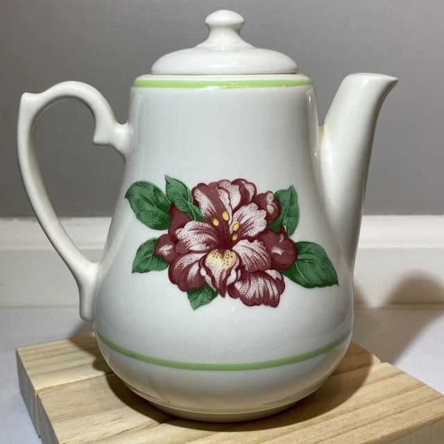 Greenbrier Resort Hotel Homer Laughlin Dorothy Draper Rhododendron 5 3/4" Teapot