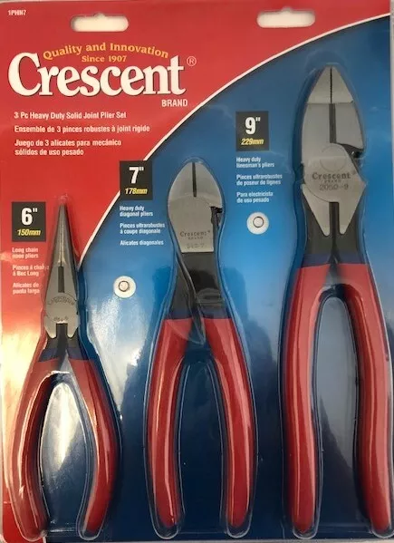 Crescent Z2 Dual Material Grip Cutting Plier Set (3-Piece)