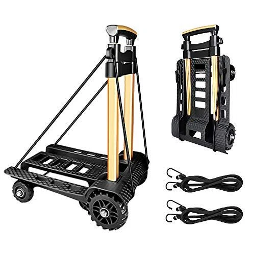 Folding Hand Truck Portable Dolly Compact Utility Luggage Cart with 70Kg/155L...