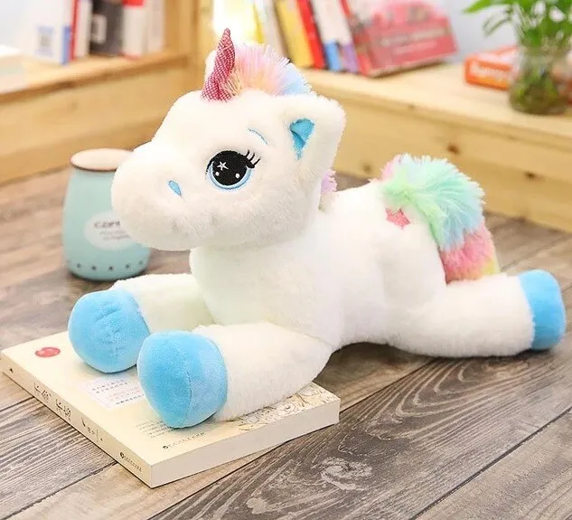 Rainbow Unicorn 16 Inch Horse Stuffed Animal Plush Toys Toddler Doll Kids Gifts