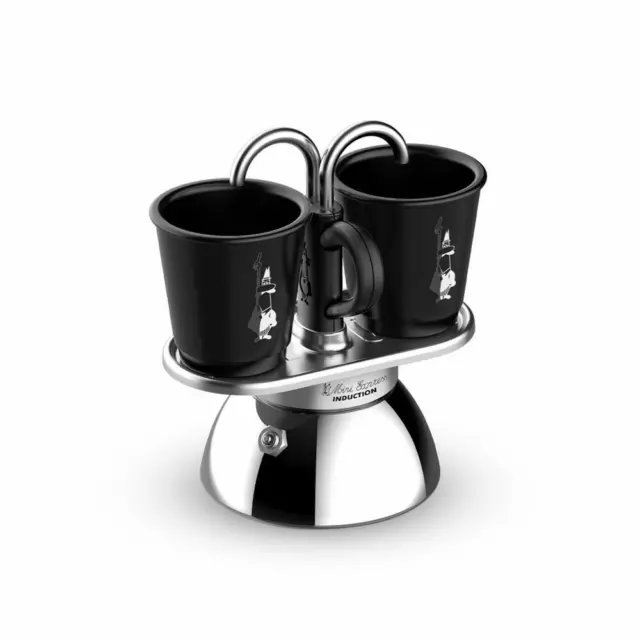 Bialetti Cuisinière Espresso Set Mini Express Induction pour 2 tasses de café...