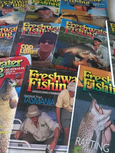FRESHWATER FISHING MAGAZINE Australia Bundle of 10 Bulk Lot $38.00
