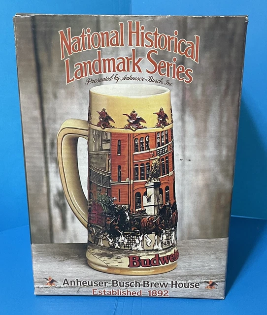 Vintage Anheuser Busch Stein Landmark Series St. Louis Brew House Clydesdales