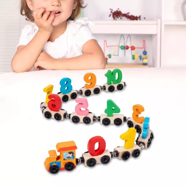 Trenino Con Numeri Magnetici In Legno Per Bambini Di Età Prescolare Di 1