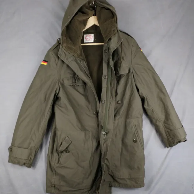 1990 VINTAGE BW GERMAN ARMY PARKA XXL XL Military Jacket Coat Fleece ...