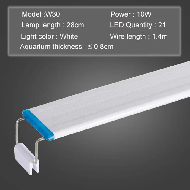 Aquarium LED Light Super Slim Fish Tank Aquatic Plant Grow Lighting Waterproof