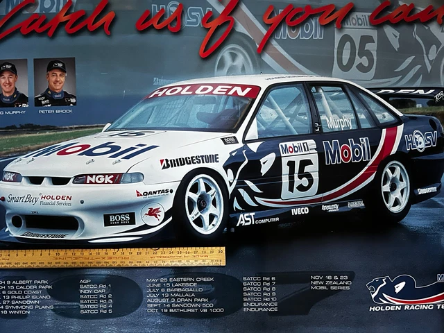 HOLDEN MOBIL RACING Team 2000s Peter Brock Greg Murphy Commodore 60cm x ...