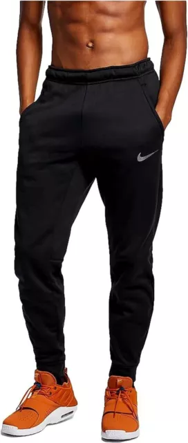 Nike Therma Tapered 932255-010 Mens Black Polyester Pull On Running Pants NCL687