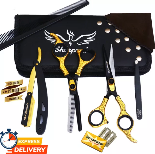 Hairdressing Professional Scissors Barber Salon Hair Cutting Shears Razor Set