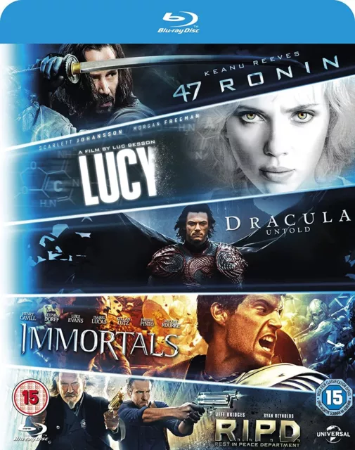 Blu ray 5-Movie Starter Pack: Lucy/Dracula Untold/47 Ronin/Immortals/R (Blu-ray) 2